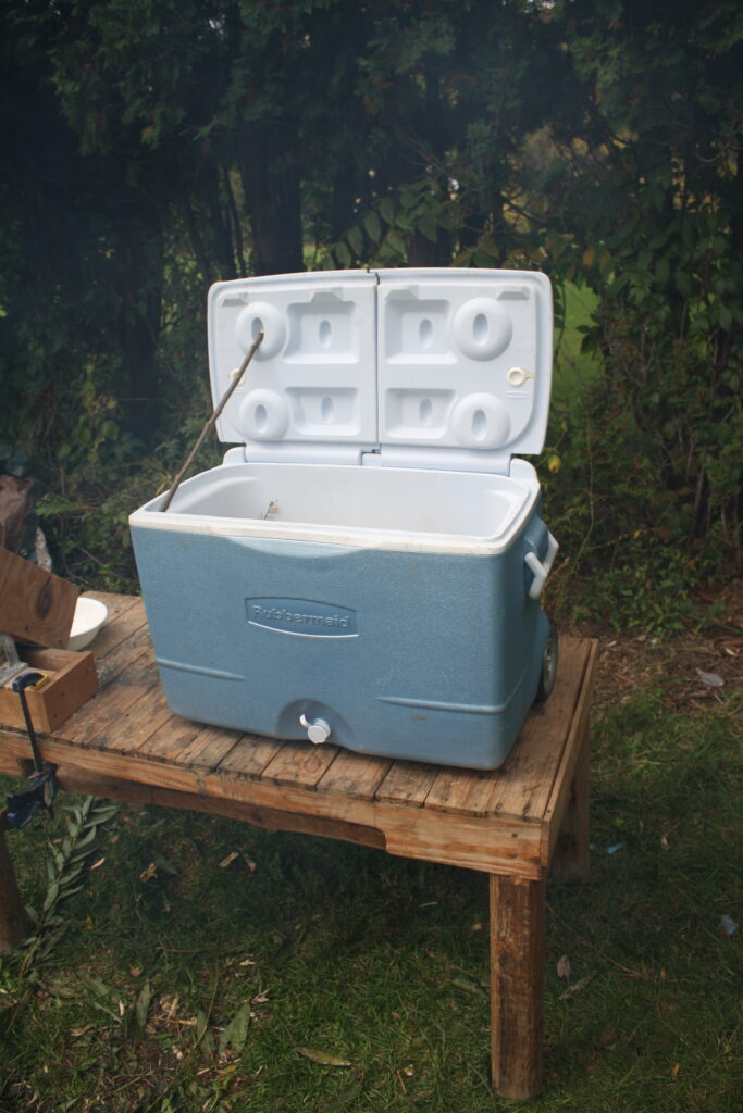 cooler used for mashing