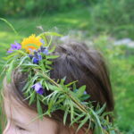 girl wearing flower crown