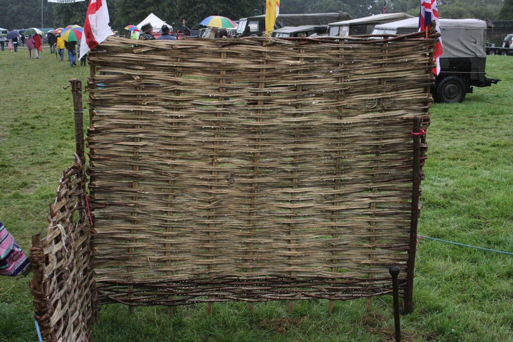 a shepherds hurdle in England made from hazel