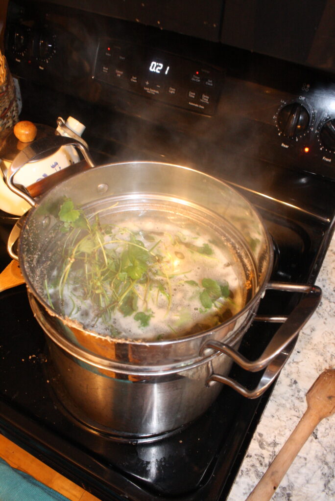 ale hoof steeping in beer wort