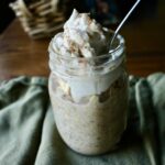 apple cinnamon overnight oats in a mason jar