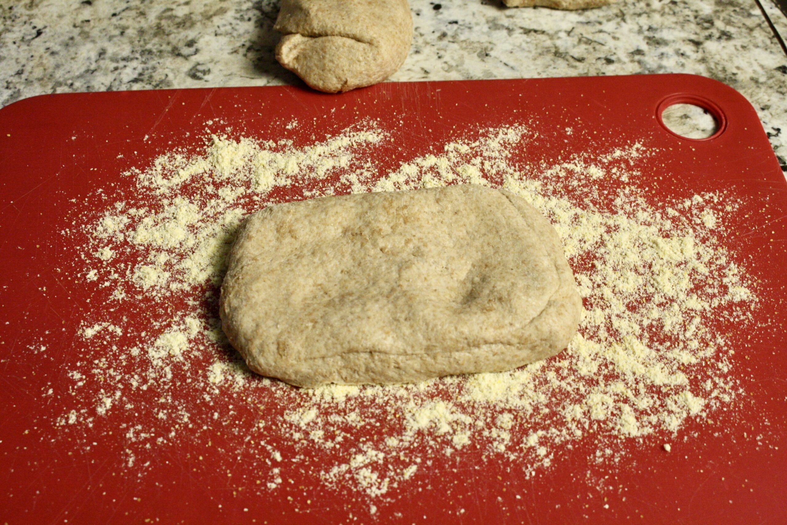 pasty dough on a floured cutting board