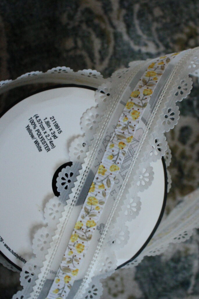 spool of lacy ribbon