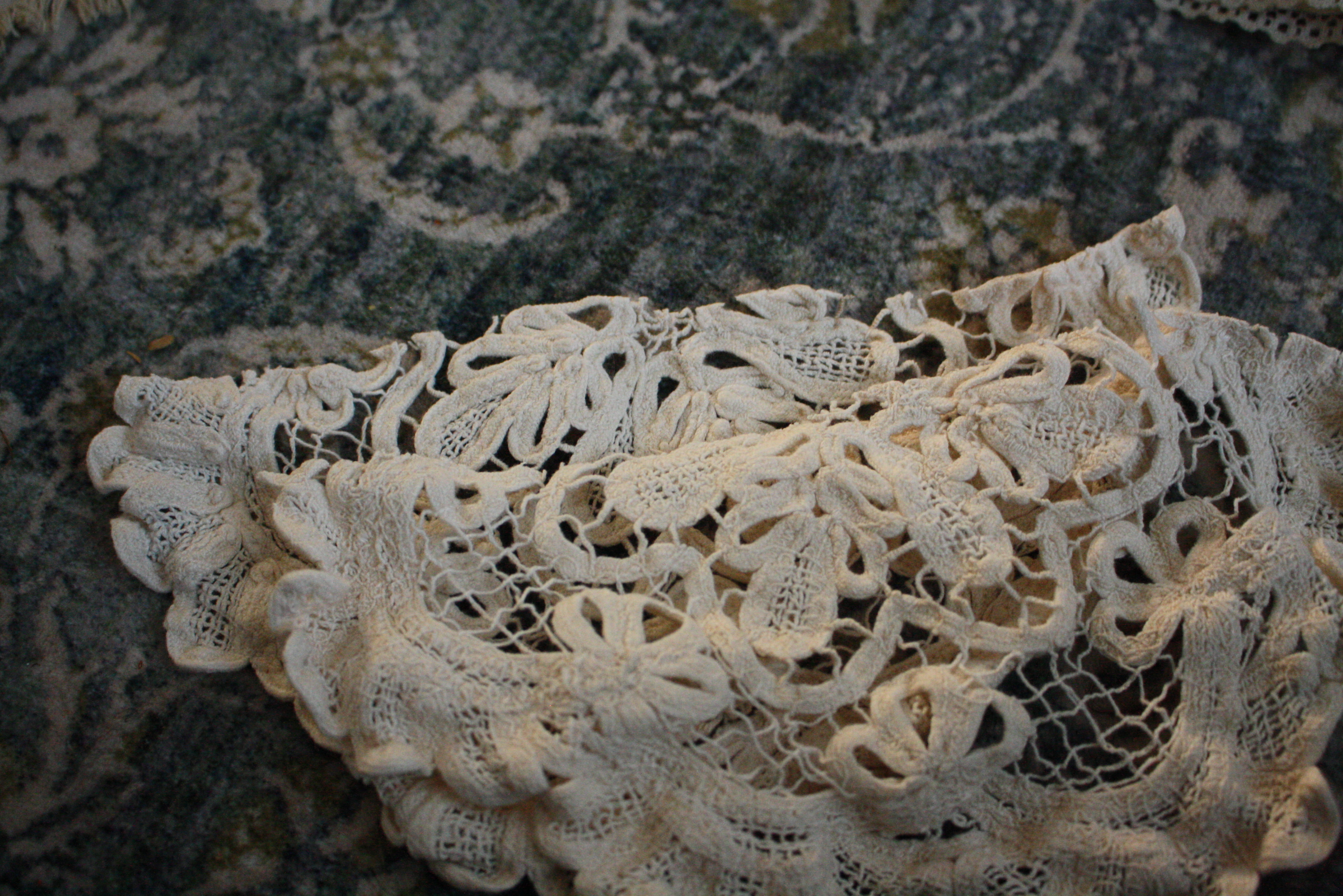 lace doily cut in half