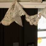 lace bunting hanging over a doorway